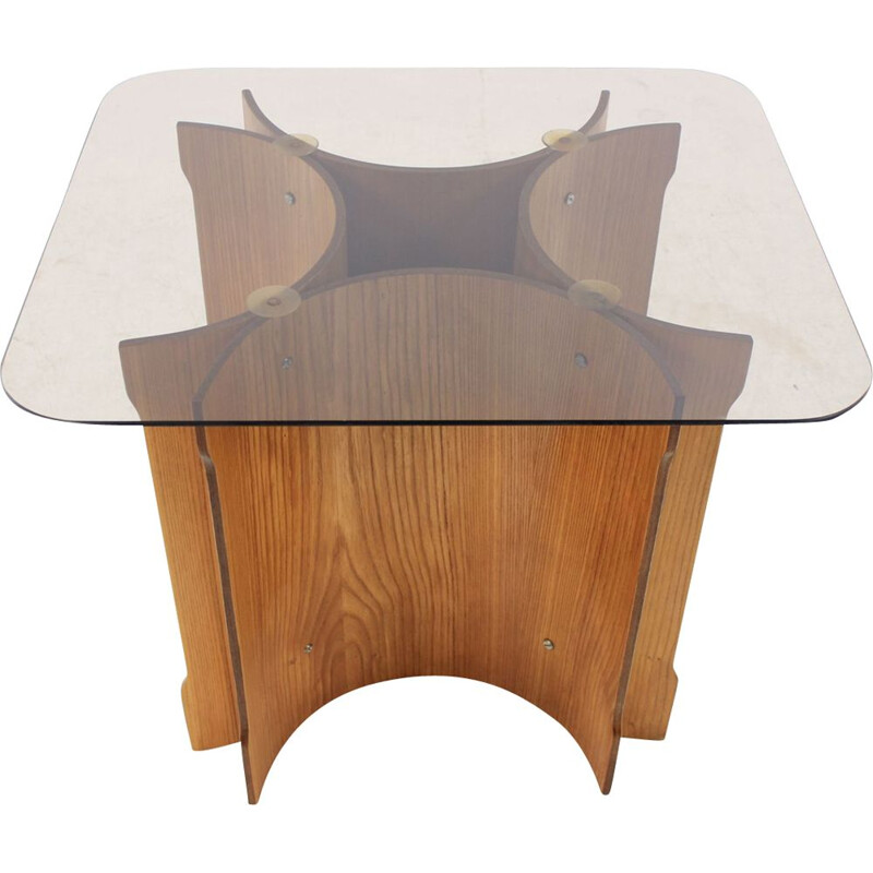 Vintage scandinavian side table in bentwood Veneer