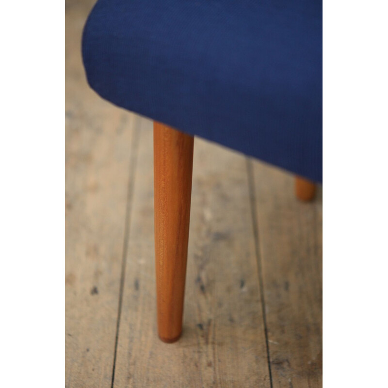 Navy Blue vintage Footstool