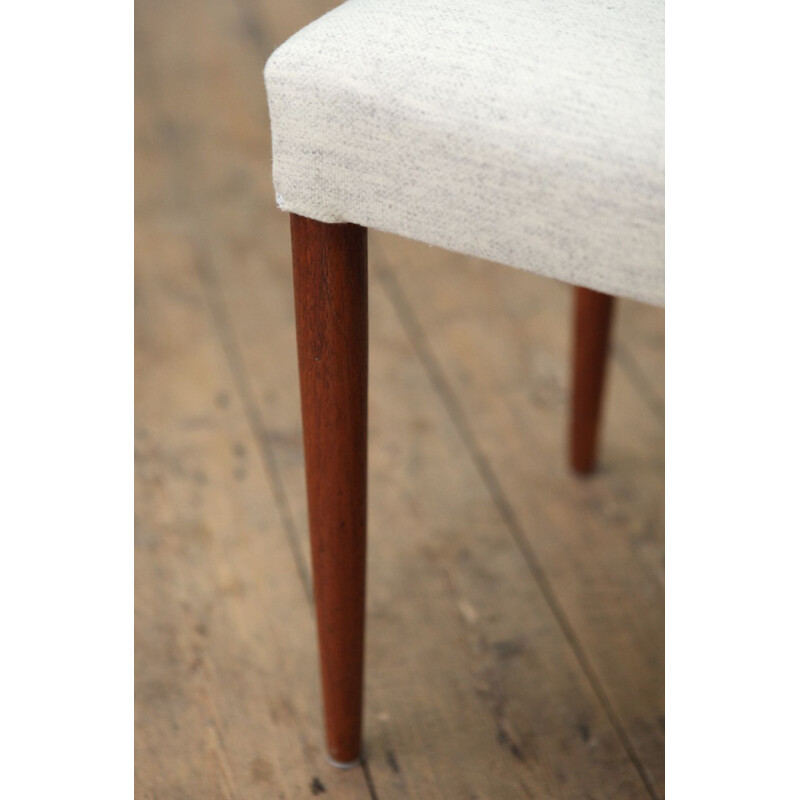 Sweet Grey Wool Footstool