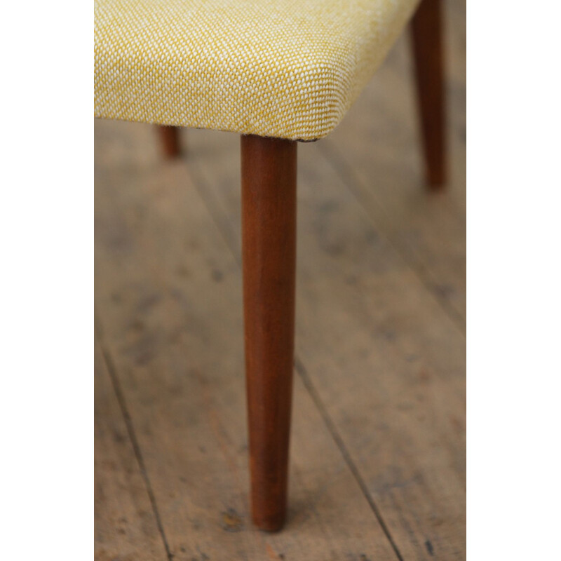 Yellow Curved Footstool