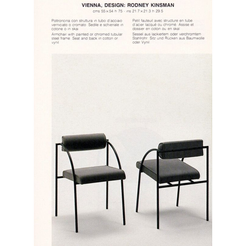 Chaise Vienna de Rodney Kinsman pour Bieffeplast