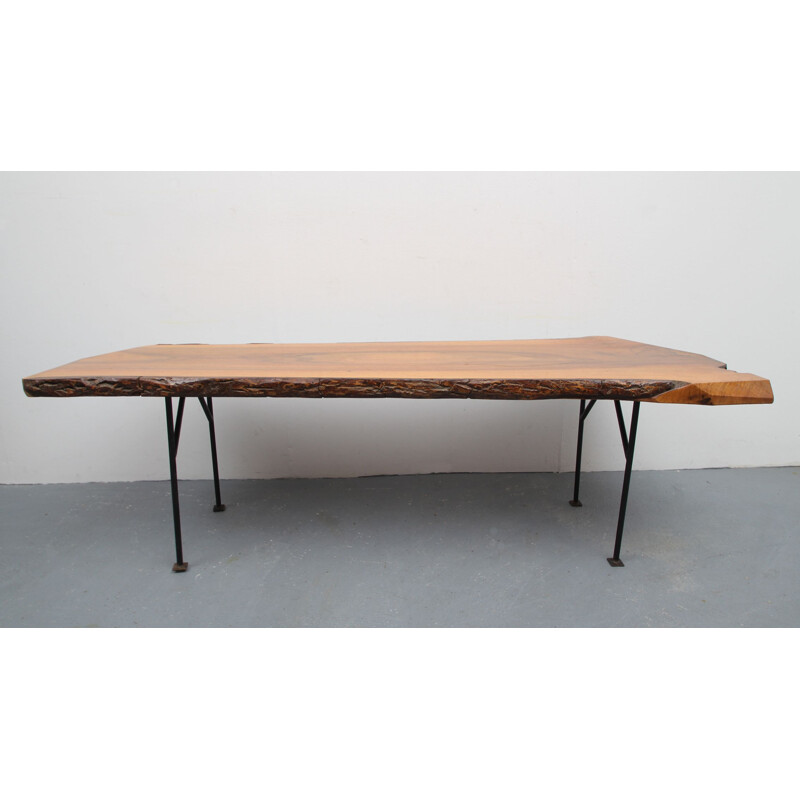 Vintage walnut coffee table, Germany 1950