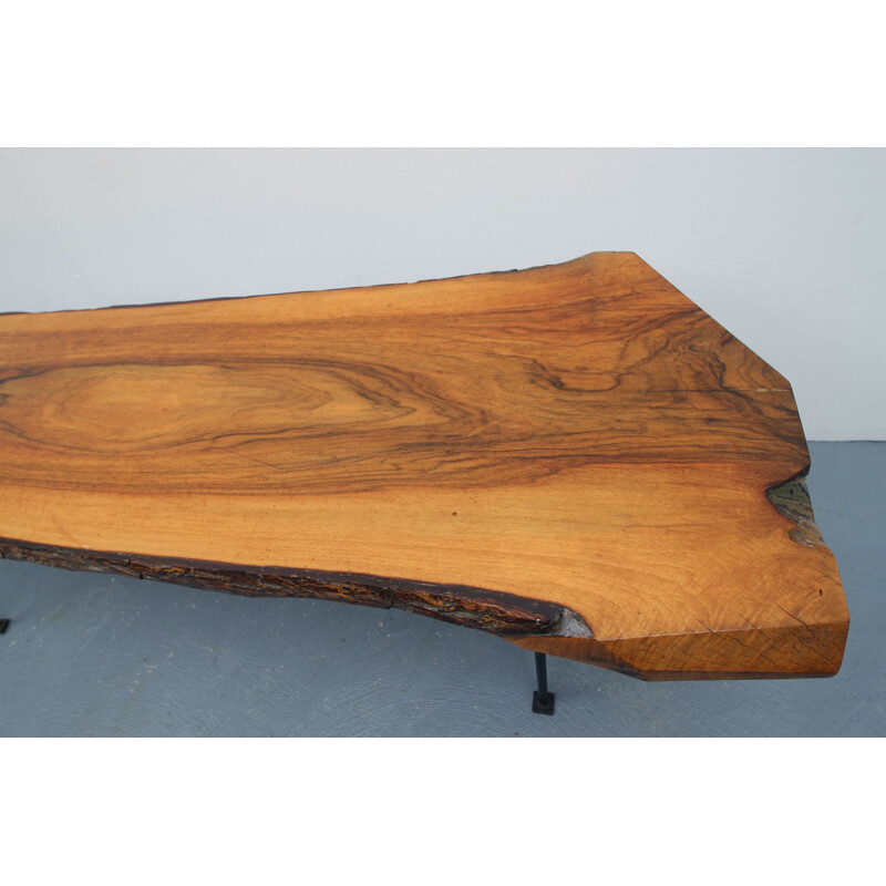 Vintage walnut coffee table, Germany 1950