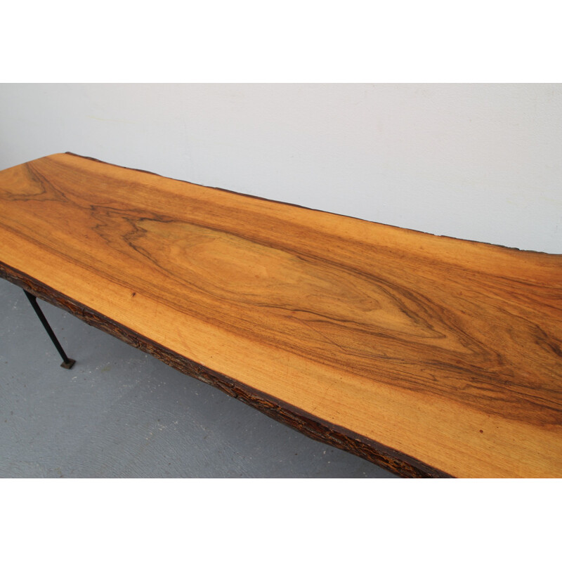 Vintage walnut coffee table, Germany 1950