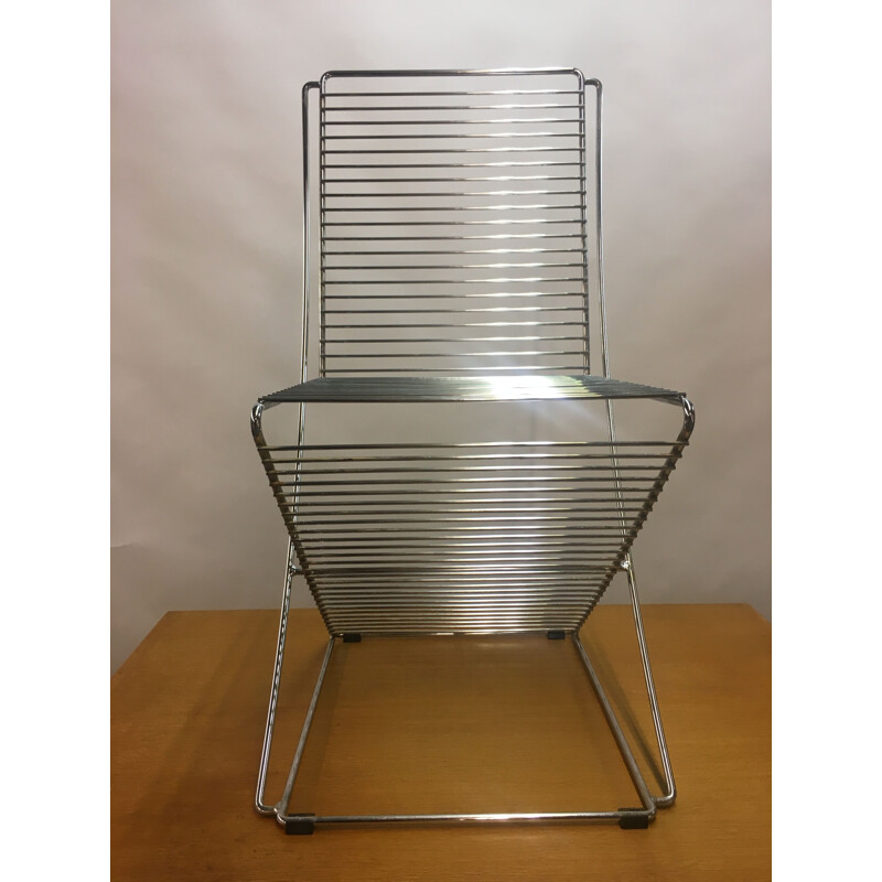 Vintage Wire Chair in Metal & Chrome 