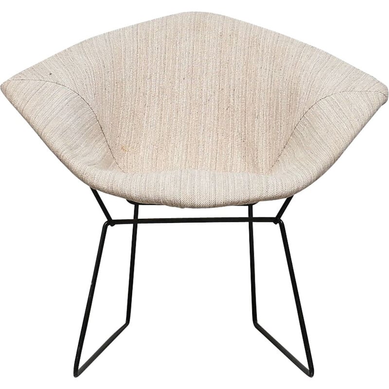 Vintage diamond armchair by Harry Bertoia for knoll