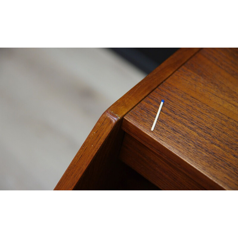 Vintage scandinavian writing desk in teak with mirror 1965