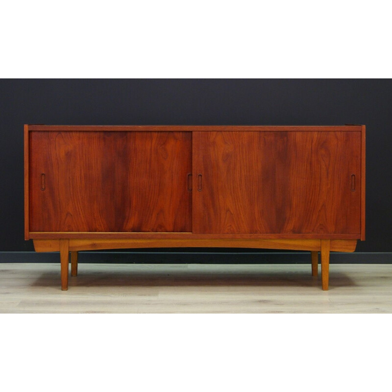 Vintage danish sideboard in teak with shelves 1970