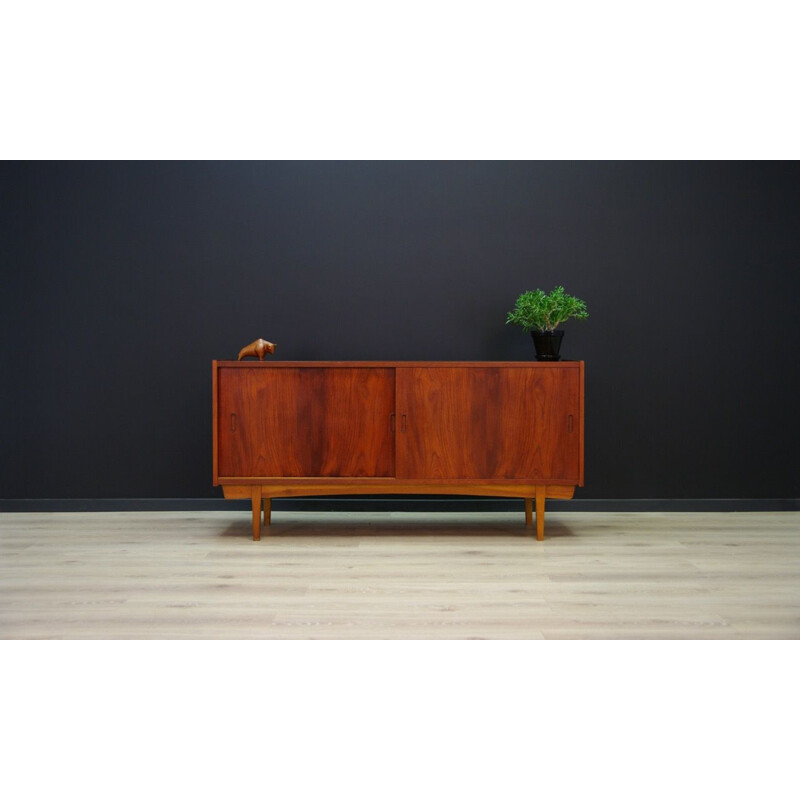 Vintage danish sideboard in teak with shelves 1970