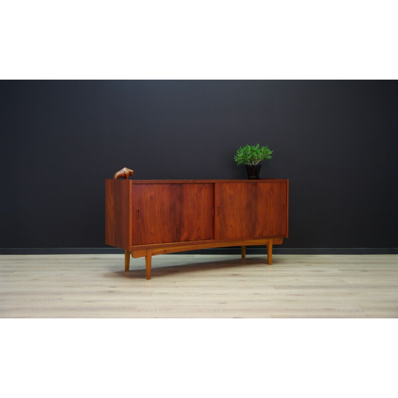 Vintage danish sideboard in teak with shelves 1970