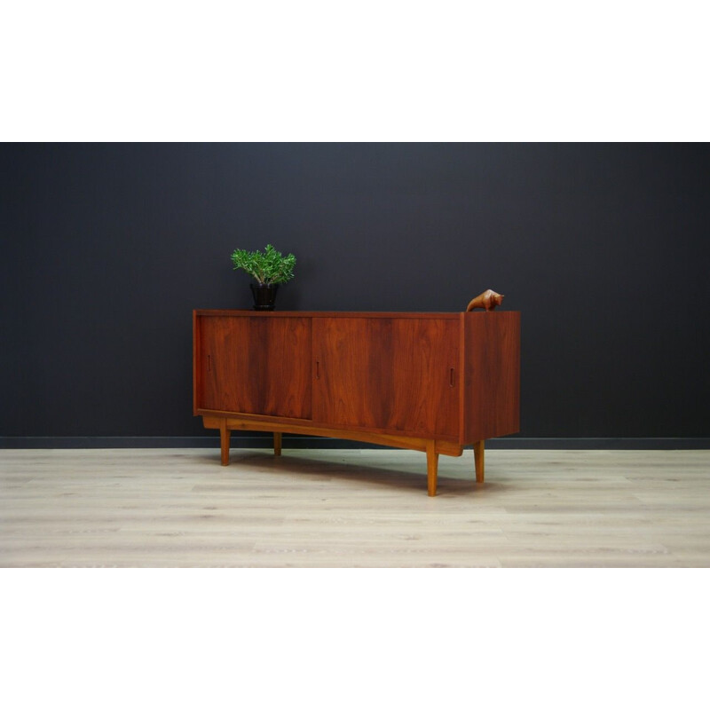 Vintage danish sideboard in teak with shelves 1970