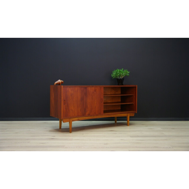 Vintage danish sideboard in teak with shelves 1970