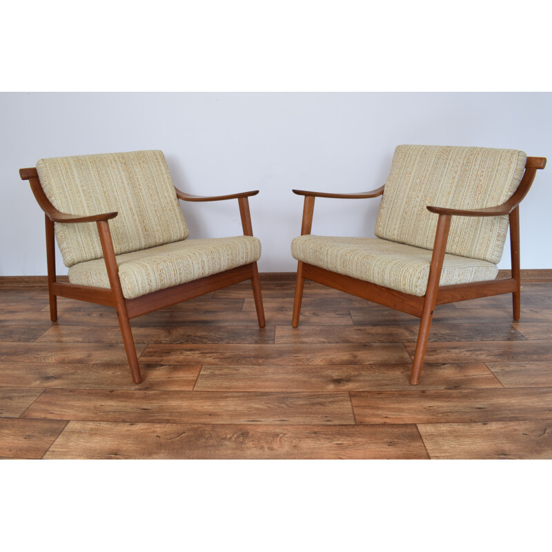 Suite de 2 fauteuils vintage danois MK-119 par Arne Hovmand-Olsen pour Mogens Kold