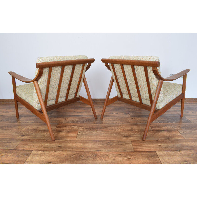 Set of 2 vintage Danish lounge chairs MK-119 by Arne Hovmand-Olsen for Mogens Kold