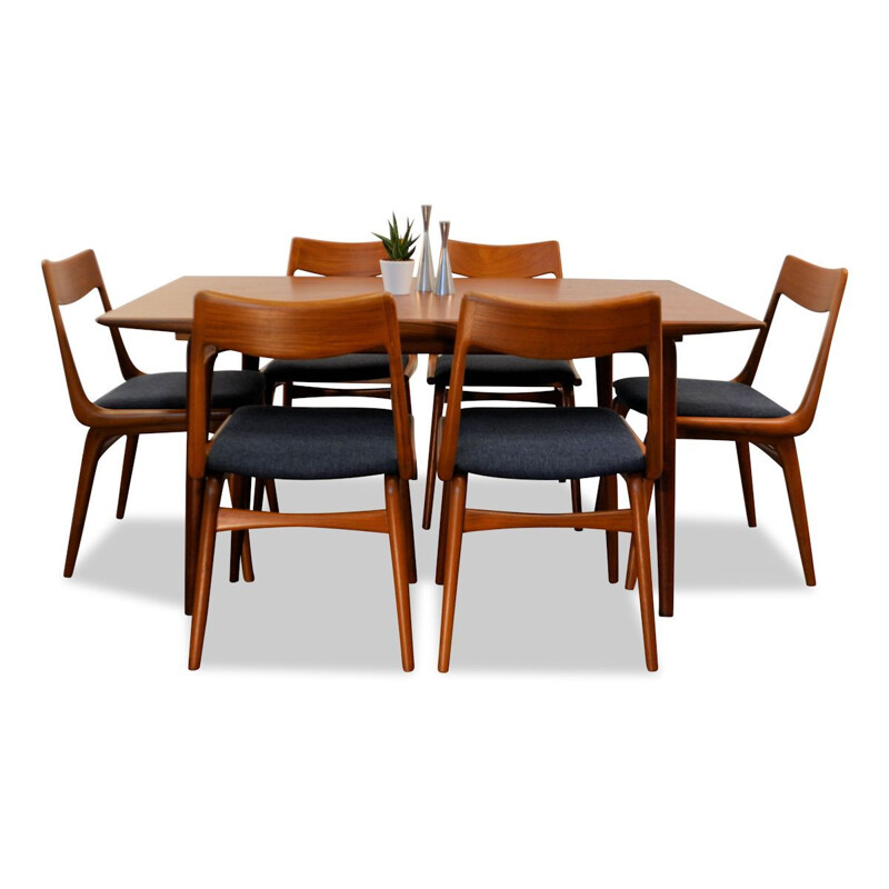 Alfred Christensen vintage dining set in teak 1960