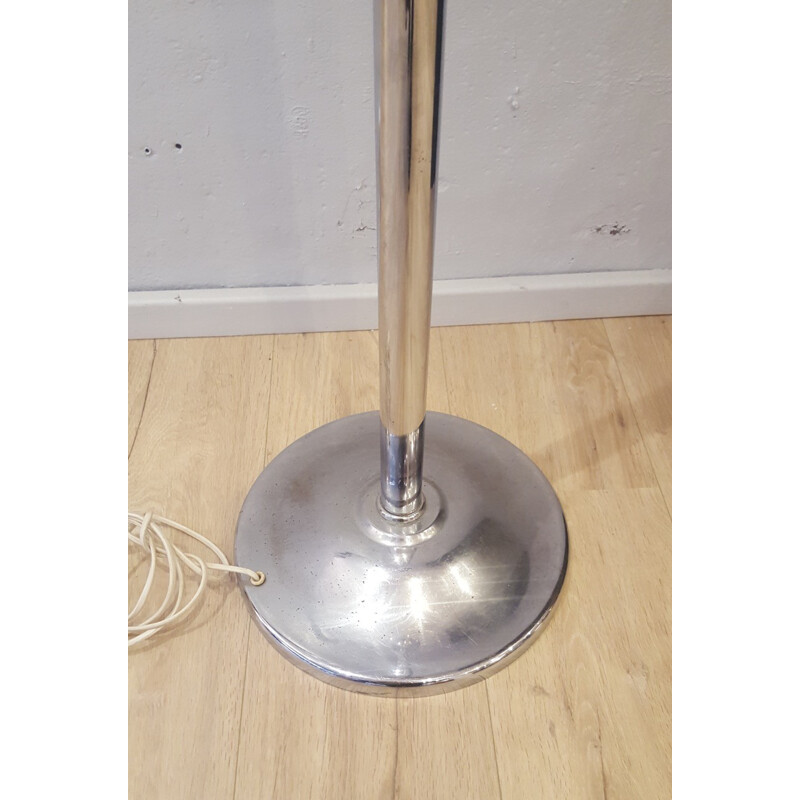 Hanging lamp by Robert Mallet STEVENS, in chromium plated metal - 1930s