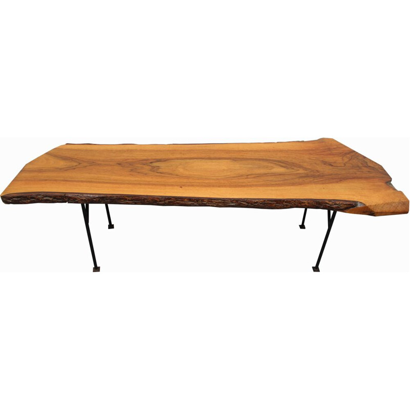 Vintage walnut coffee table, Germany 1950