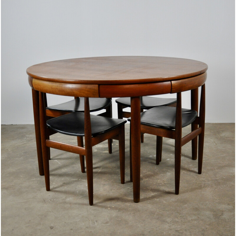 Ensemble à repas extensible vintage par Hans Olsen pour Frem Røjle