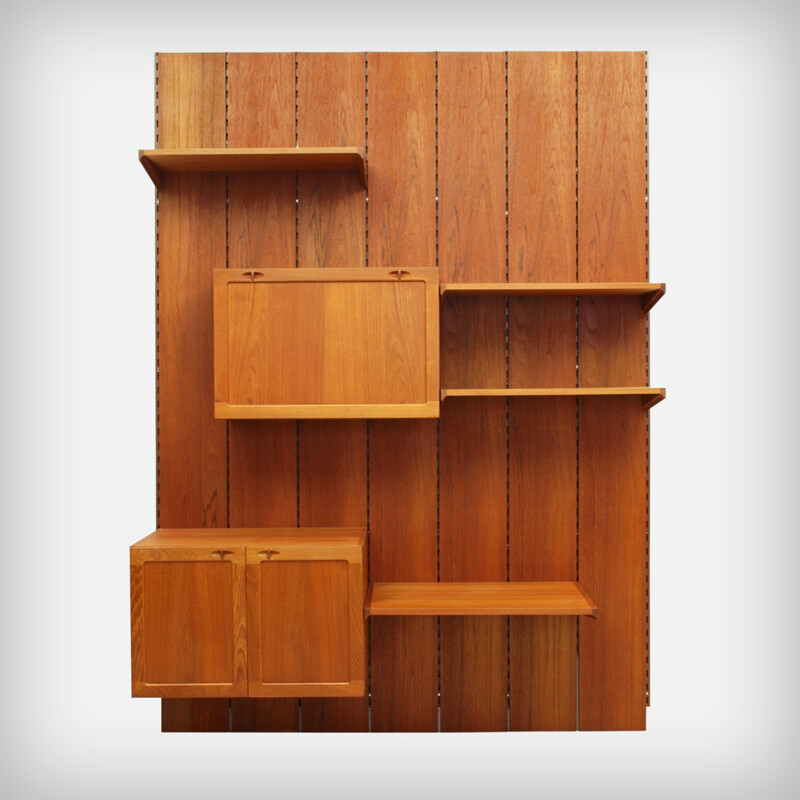 Vintage wall unit model København in teak