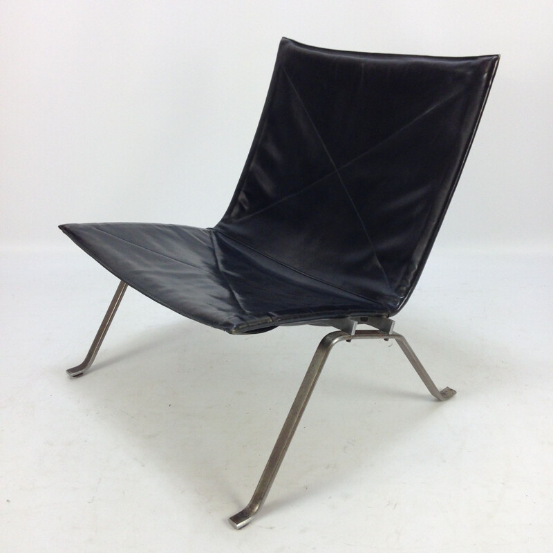 Vintage easy chair PK22 by Poul Kjaerholm for E. Kold Christensen