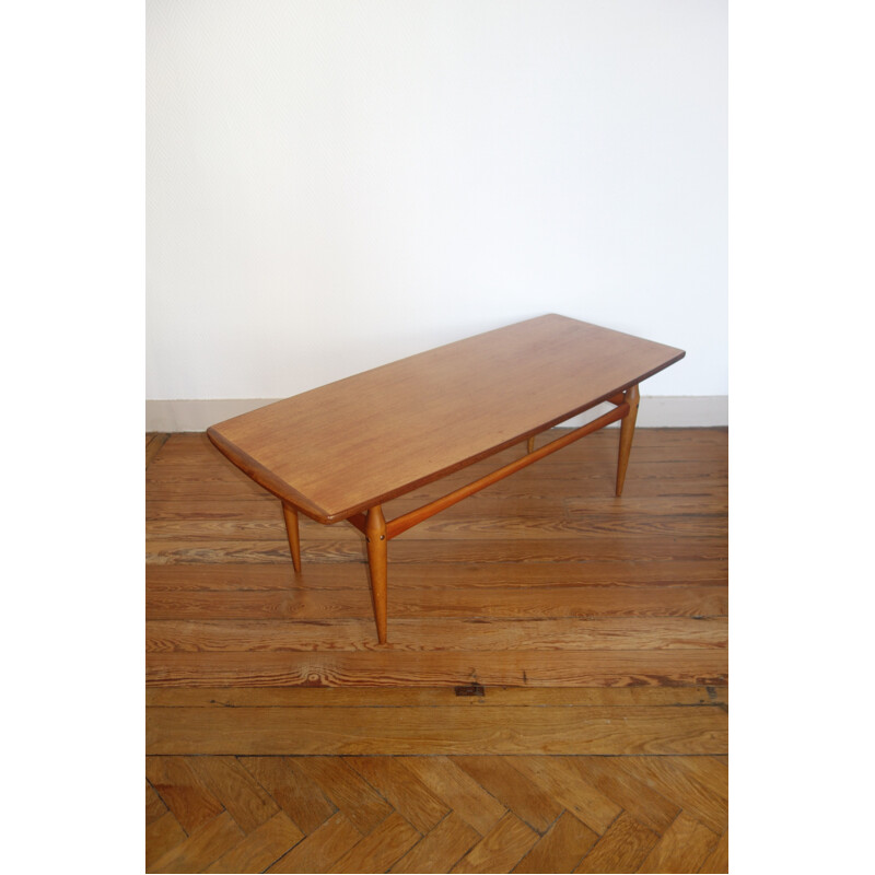 Vintage Swedish coffee table in teak by Albert Tibro