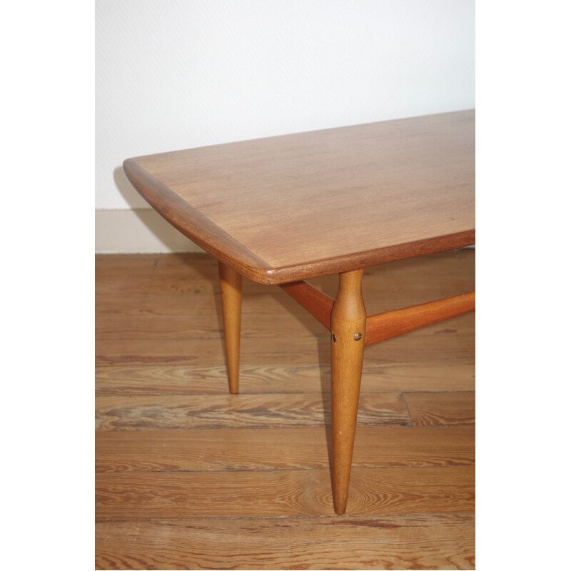 Vintage Swedish coffee table in teak by Albert Tibro