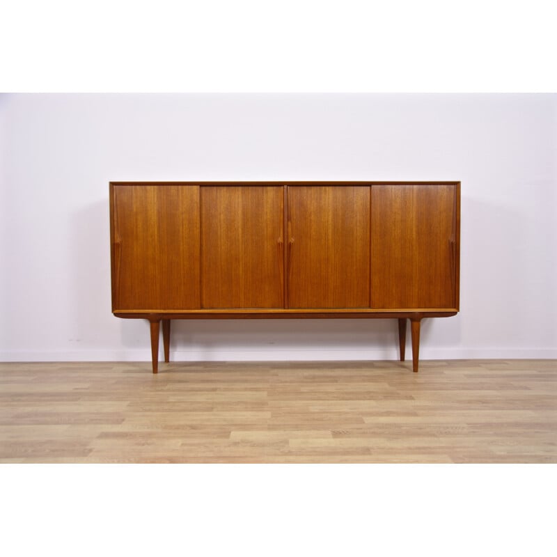 Danish highboard model nr 19 in teak by Gunni Omann for Omann Jun