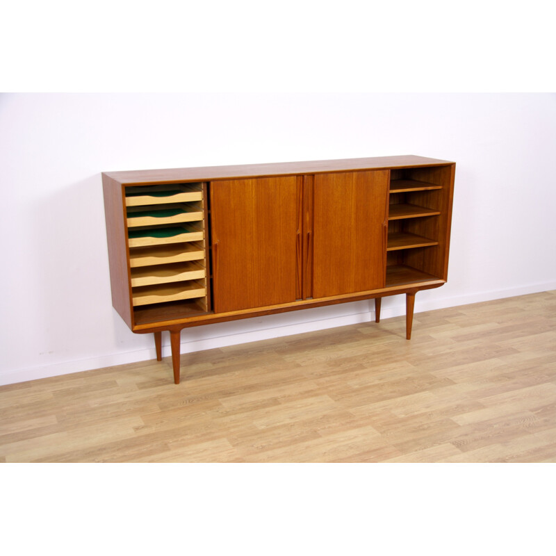 Danish highboard model nr 19 in teak by Gunni Omann for Omann Jun