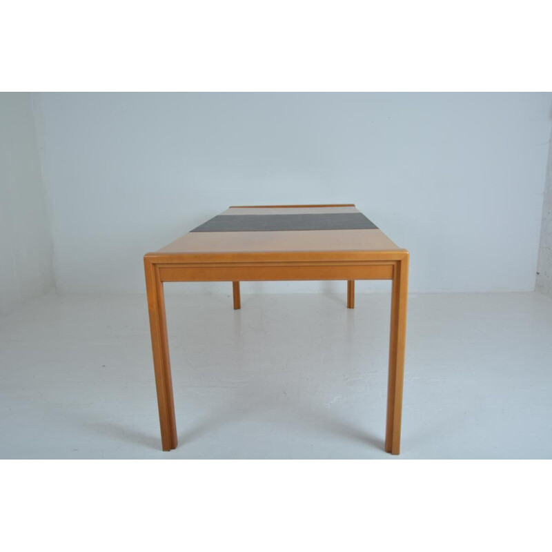 Large varnished wooden desk 