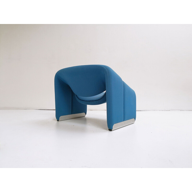 Pair of vintage blue armchairs F598 Groovy Pierre Paulin for Artifort