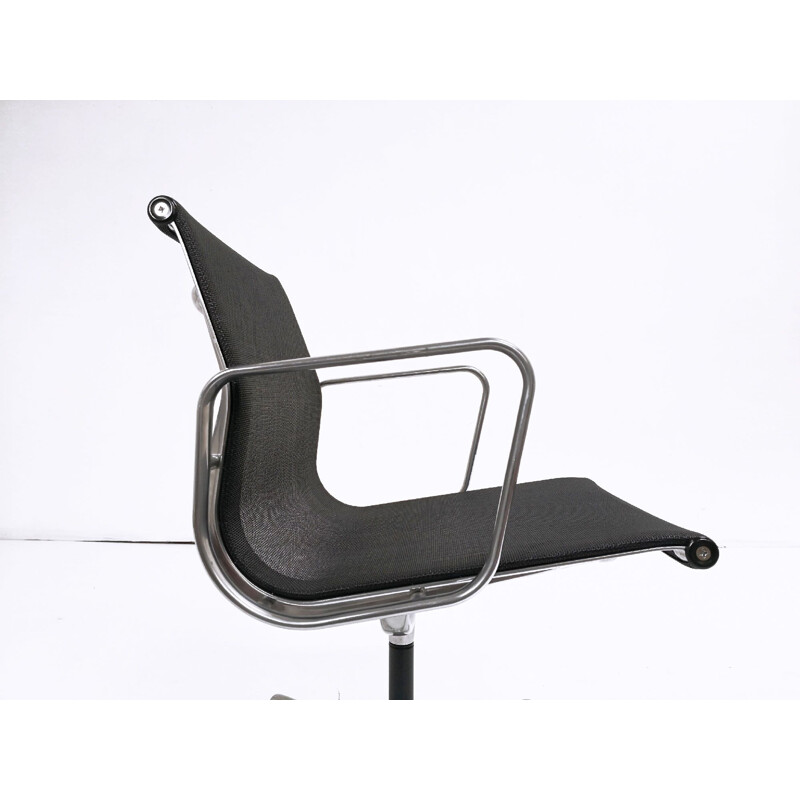 Vintage black EA108 armchair by Charles & Ray Eames for Vitra