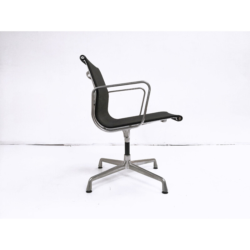 Vintage black EA108 armchair by Charles & Ray Eames for Vitra