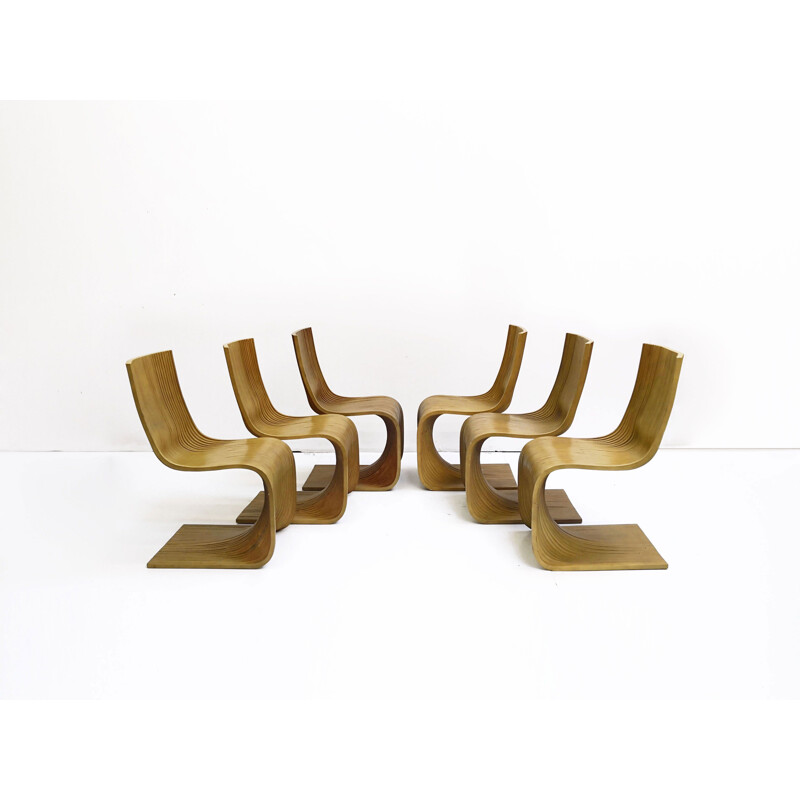 Set of 6 vintage chairs Alejandro Estrada for Piegatto