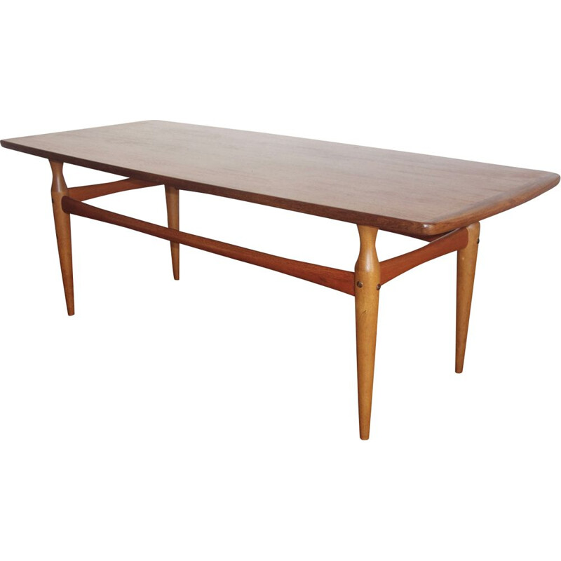 Vintage Swedish coffee table in teak by Albert Tibro