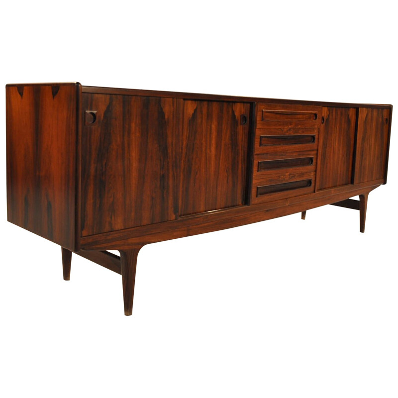 Scandinavian sideboard in Rio rosewood, Johannes ANDERSEN - 1960s