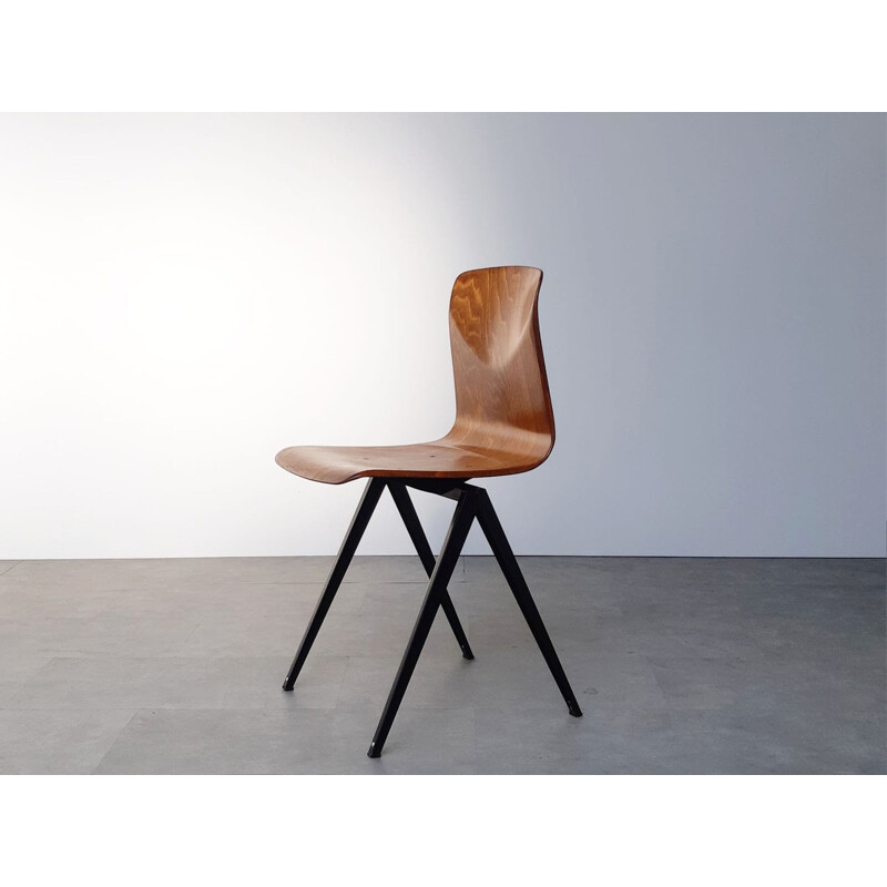 Vintage S19 office chair by Galvanitas in wood and steel