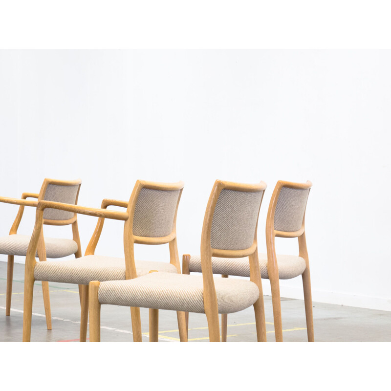 Suite de 4 chaises à repas vintage par Niels Otto Moller