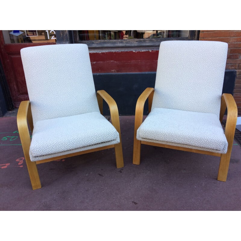 Vintage beige armchairs by ARP for Steiner