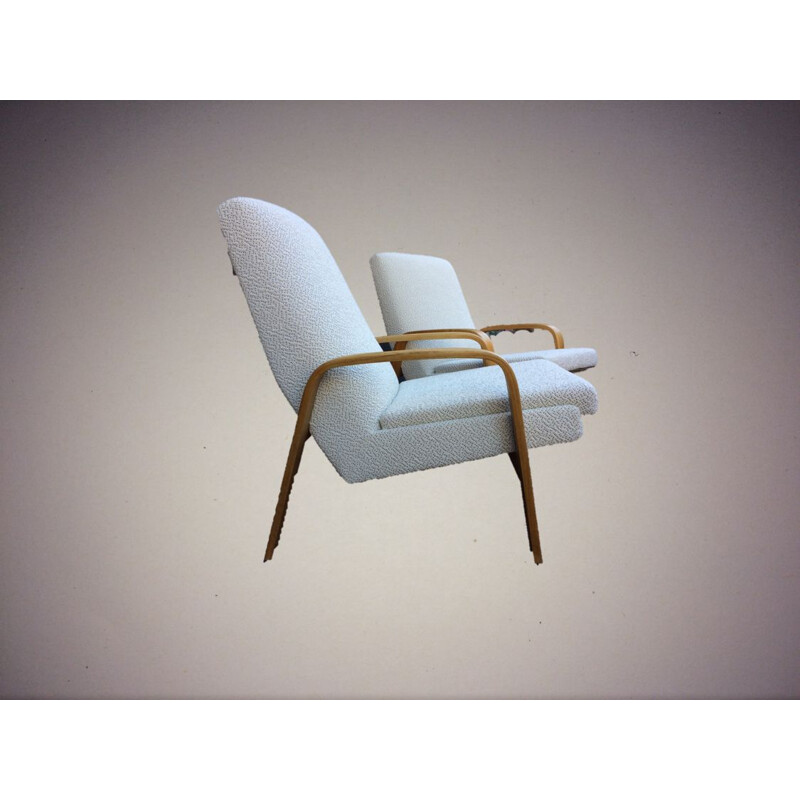 Vintage beige armchairs by ARP for Steiner