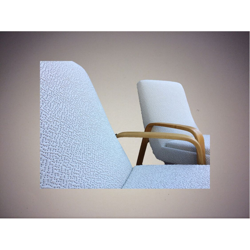 Vintage beige armchairs by ARP for Steiner
