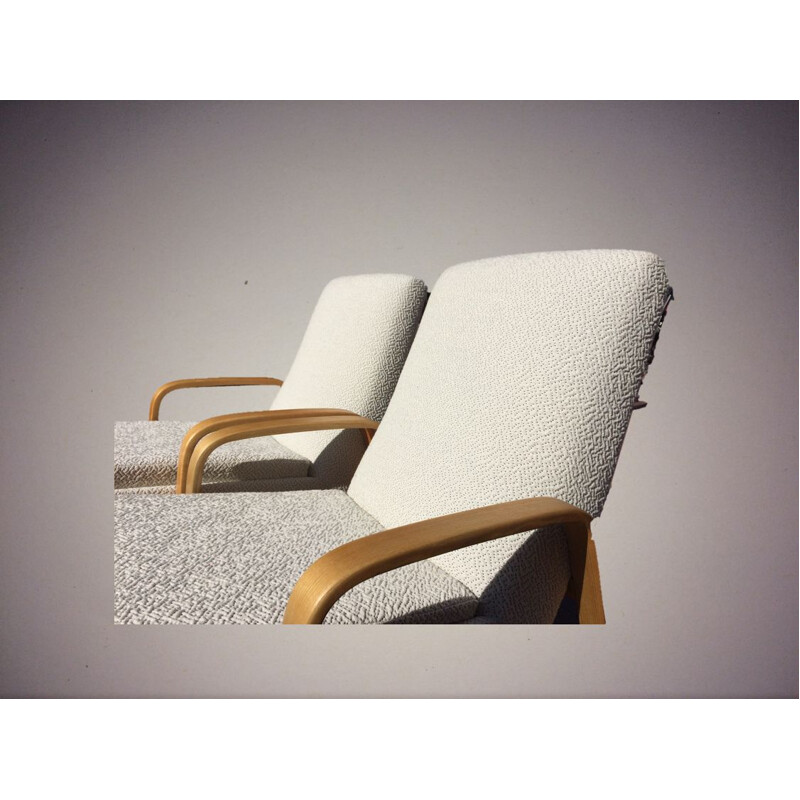 Vintage beige armchairs by ARP for Steiner