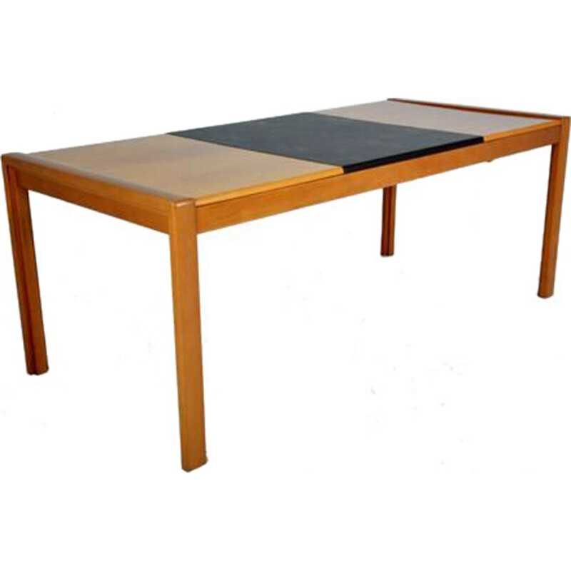 Large varnished wooden desk 