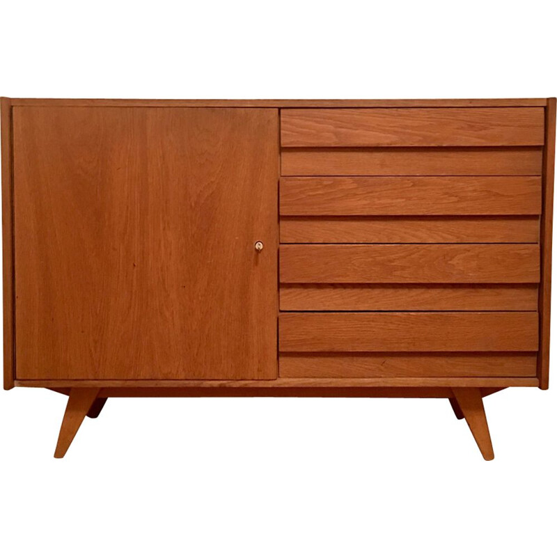 Small vintage sideboard  by Jiří Jiroutek with 4 drawers 1960