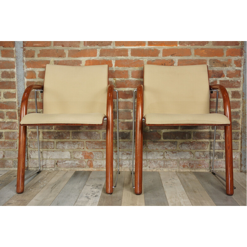 Pair of vintage S320 armchairs by Thonet