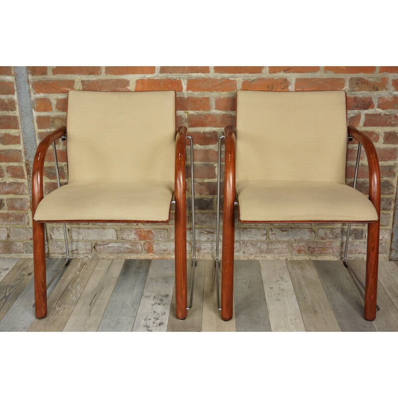 Pair of vintage S320 armchairs by Thonet