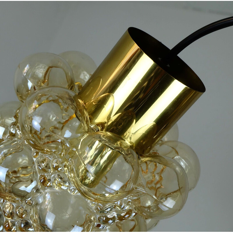 Vintage pendant light in glass by Helena Tynell