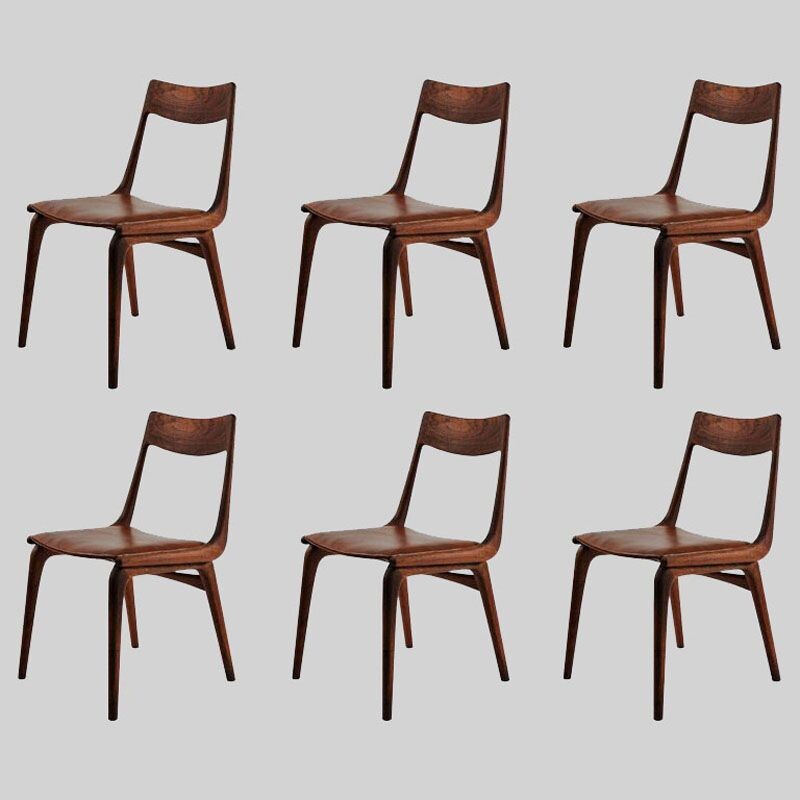 Set of 6 dining chairs in teak by Alfred Christensen