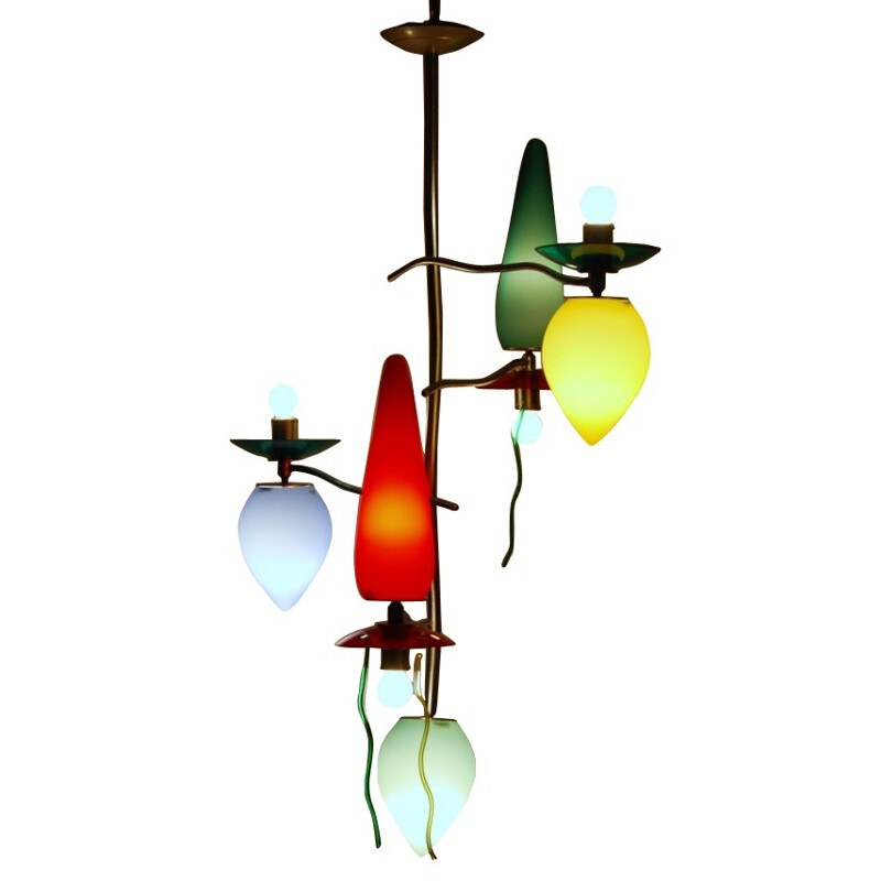 Giocasta hanging lamp, Andréa ANASTASIO - 1980s 