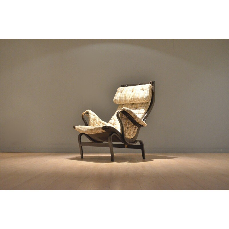 Armchair Club Pernilla 69 in wood and fabric, Bruno MATHSSON - 1940s