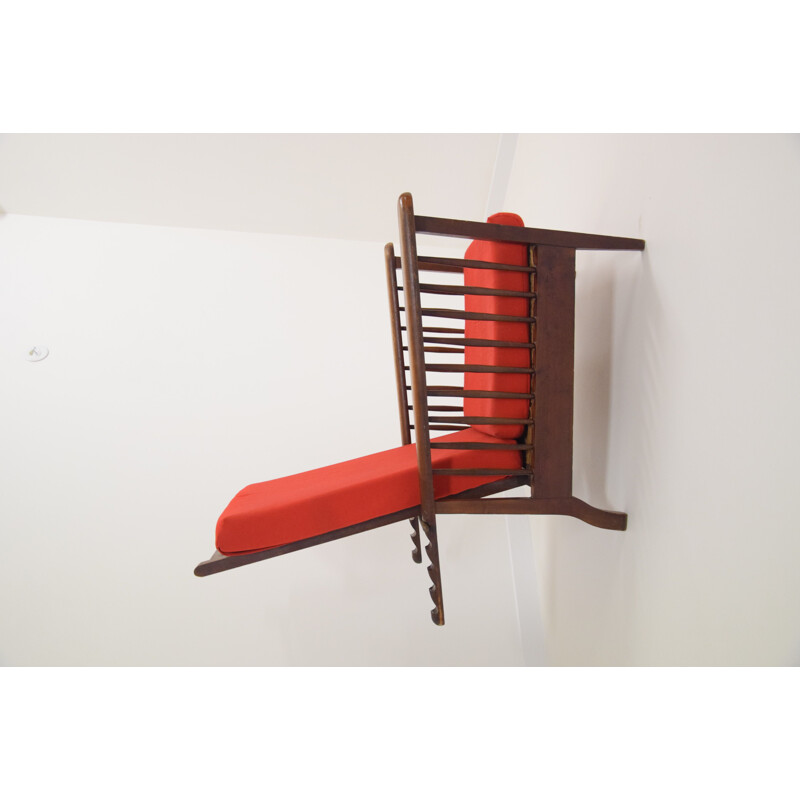 Vintage Scandinavian  red "Morris" Armchair 